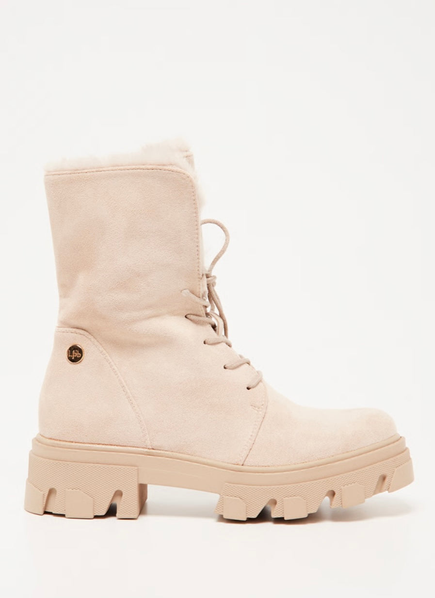 Bottines fourrée effet nubuck - Femme -LPB