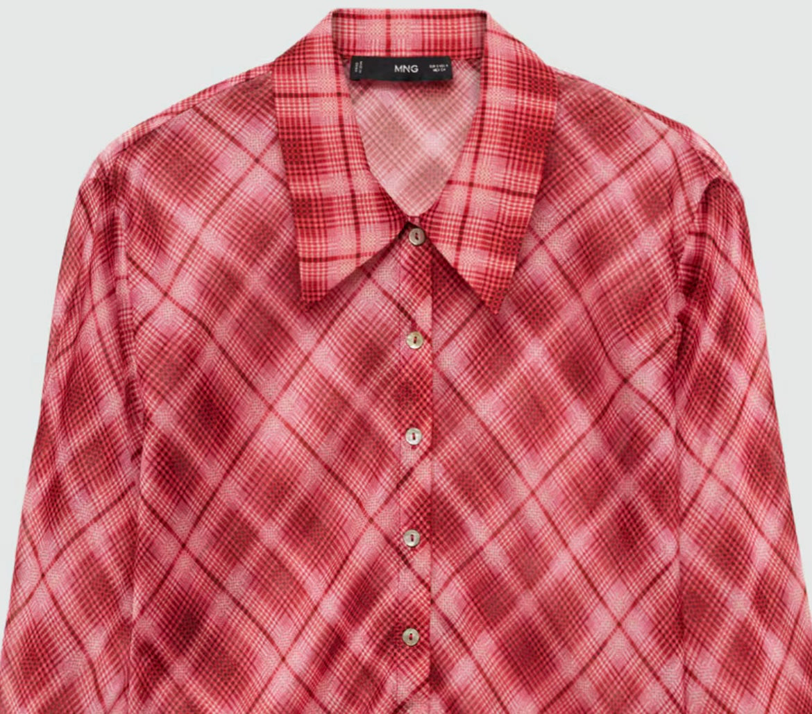 Chemise imprimé carreaux - Femme - Mango
