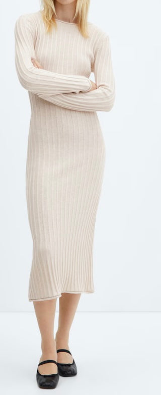 Robe maille côtelée
