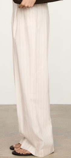 Pantalon droit Ă rayures - Femme - Mango