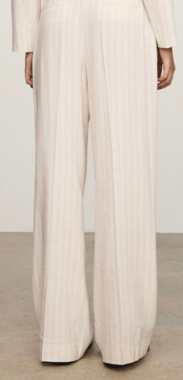 Pantalon droit Ă rayures - Femme - Mango