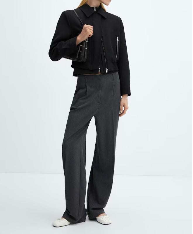 Veste crop épaulettes -Femme - Mango