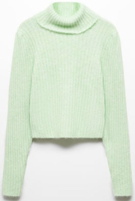 Pull-over maille col roulé