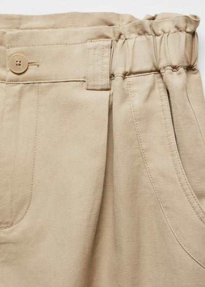 Pantalon cargo lin - Femme - Mango