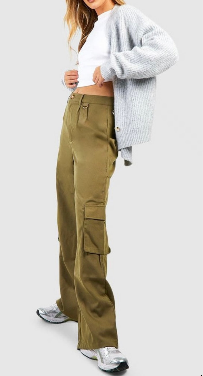 Pantalon Cargo Femme - Boohoo - Kaki