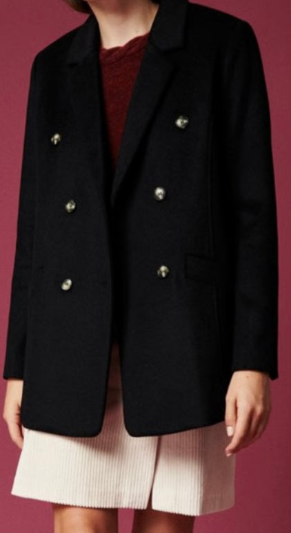 Manteau en laine Lochlan - Noir
