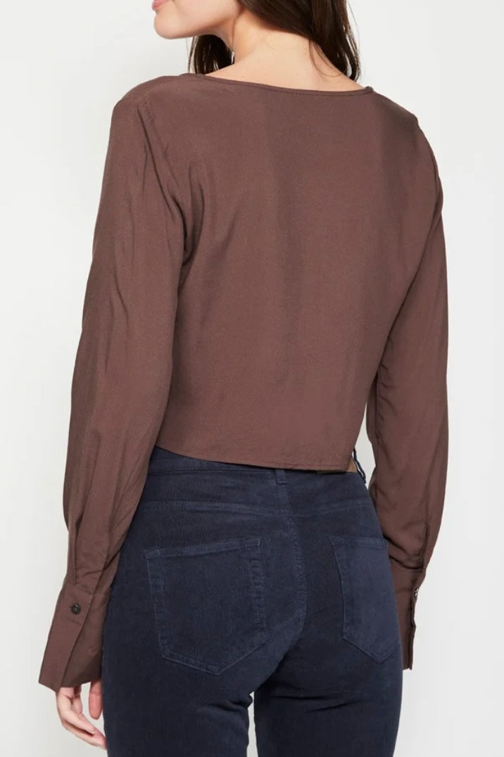 ONLY - Top froncè manches longues