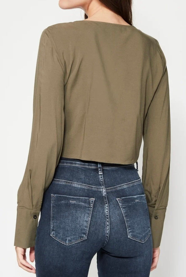 ONLY - Top froncè manches longues