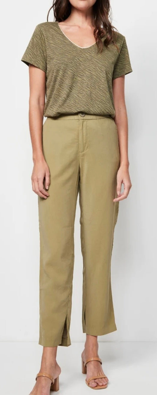 ONLY Pantalon droit Kaki