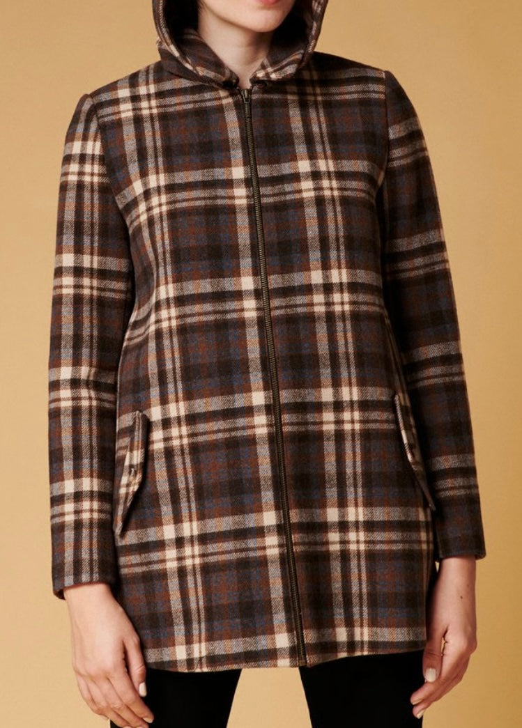 KARL MARC JOHN Manteau en laine Lachlan - Marron foncé