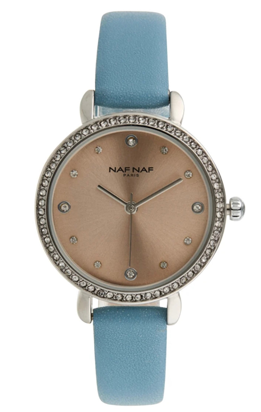 Montre à quartz en polyuréthane - Naf Naf -Bleu et argenté