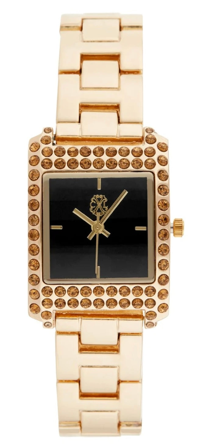 Montre à quartz en alliage Doré et noir