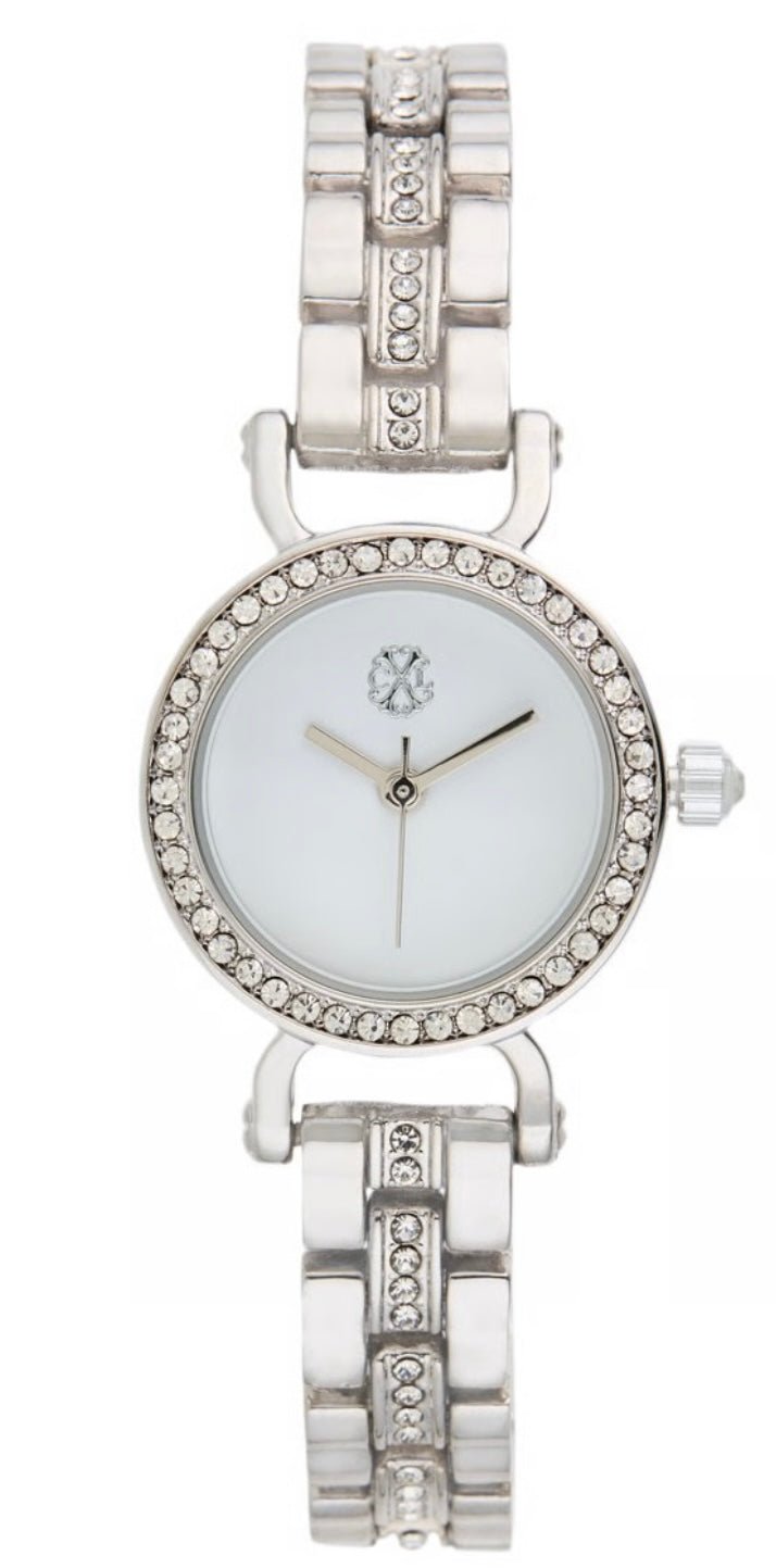 Montre à quartz en alliage - Argenté et blanc -Christian Lacroix