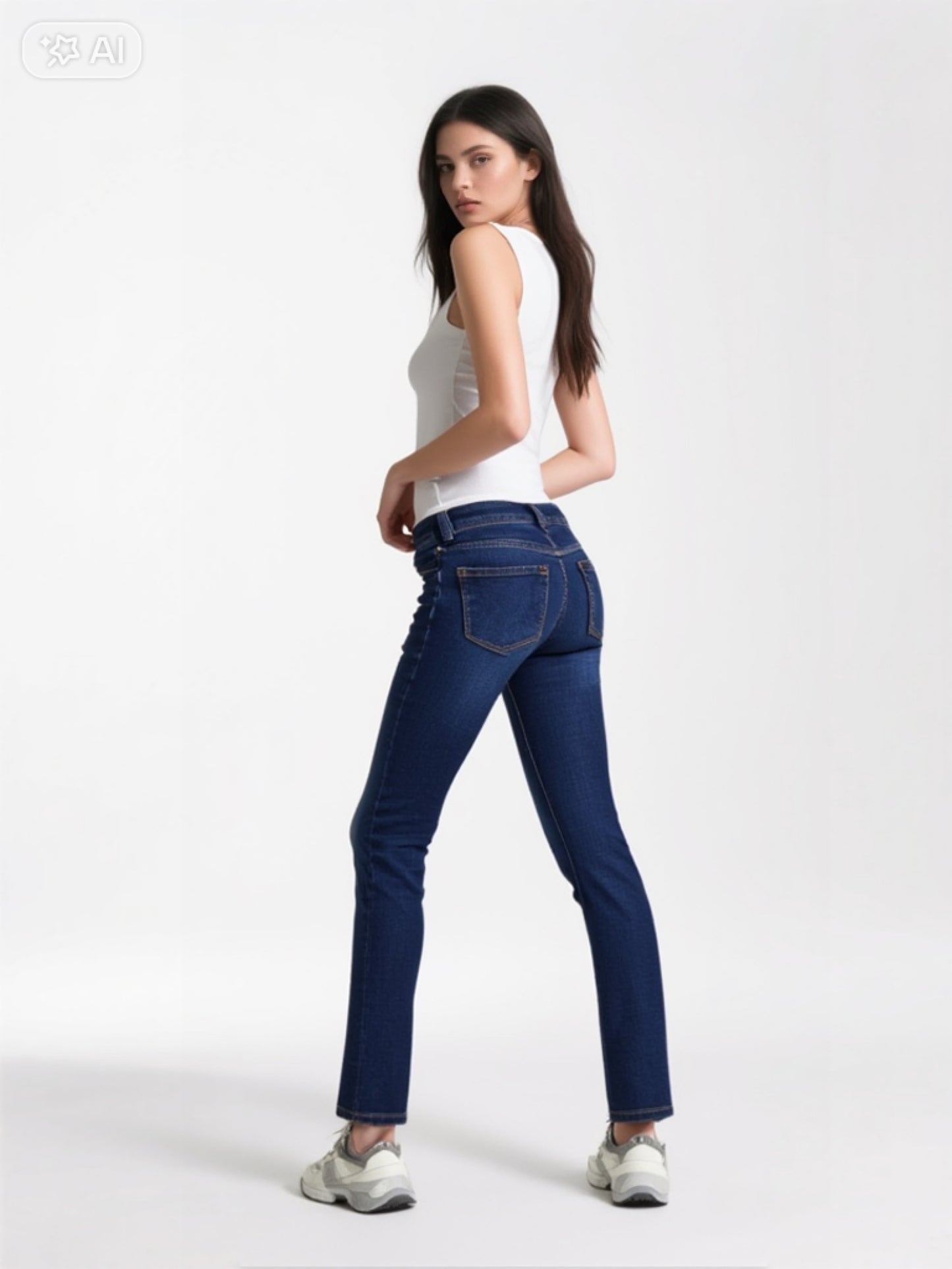 Jean Slim Taille Basse - Pepe Jeans - Bleu Denim