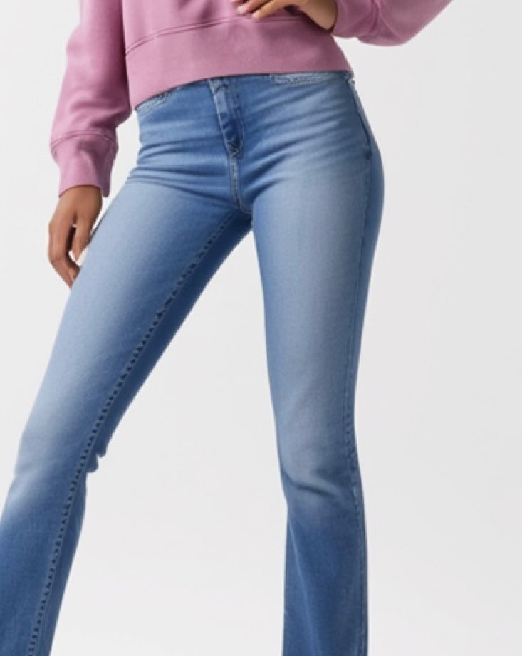 Jean Bootcut Taille Haute Femme - Pepe Jeans - Bleu