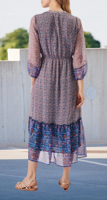 Robe longue fleurie - Taille 34
