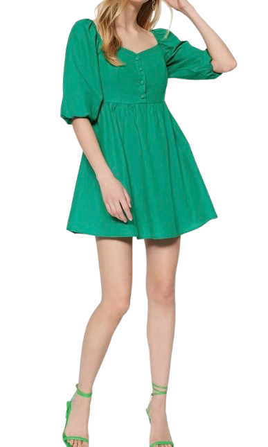 💚 Robe patineuse verte - Élégance naturelle 💚