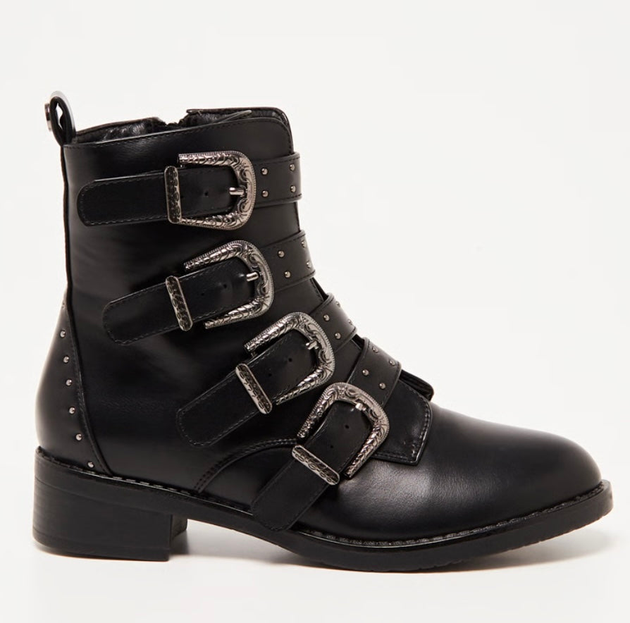 Bottines Quadri effet cuir — Femme — LPB