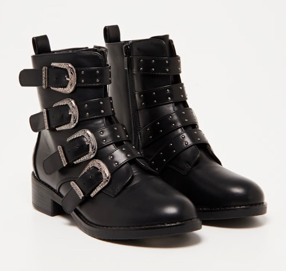 Bottines Quadri effet cuir — Femme — LPB