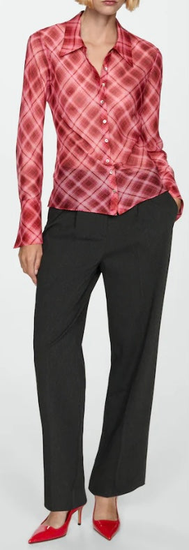 Chemise imprimé carreaux - Femme - Mango