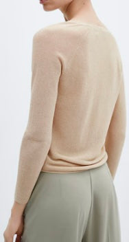 Pull-over Lurex  - Col V - Femme - Mango