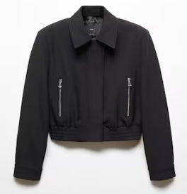 Veste crop épaulettes -Femme - Mango
