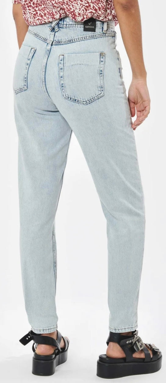 Jean Taille Haute - Kaporal Bella - Bleu clair effet usé