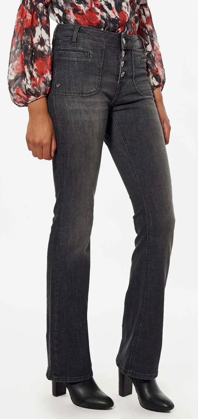 Jean Taille Haute Femme - Kaporal Lucky- Noir