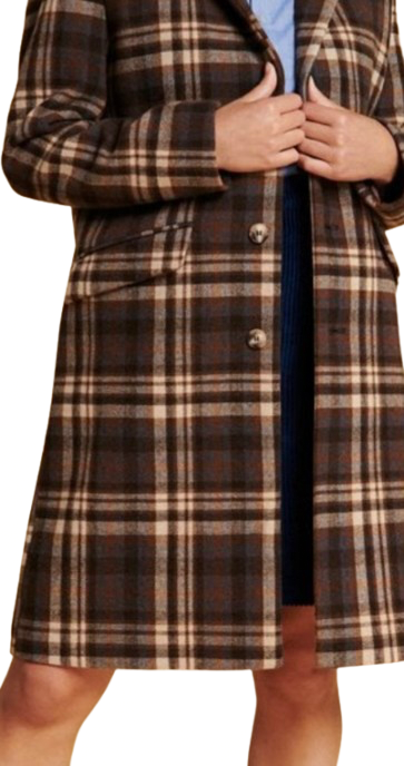 Manteau en laine Leo - Marron foncé