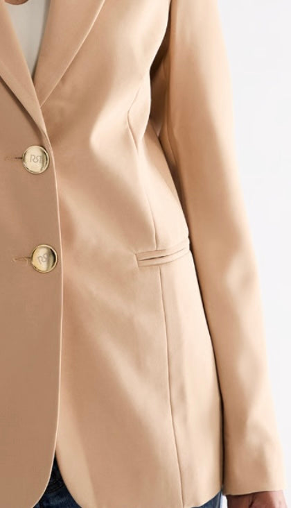 Blazer beige doux  - Coupe  Cintrée —Femme — Rinascimento