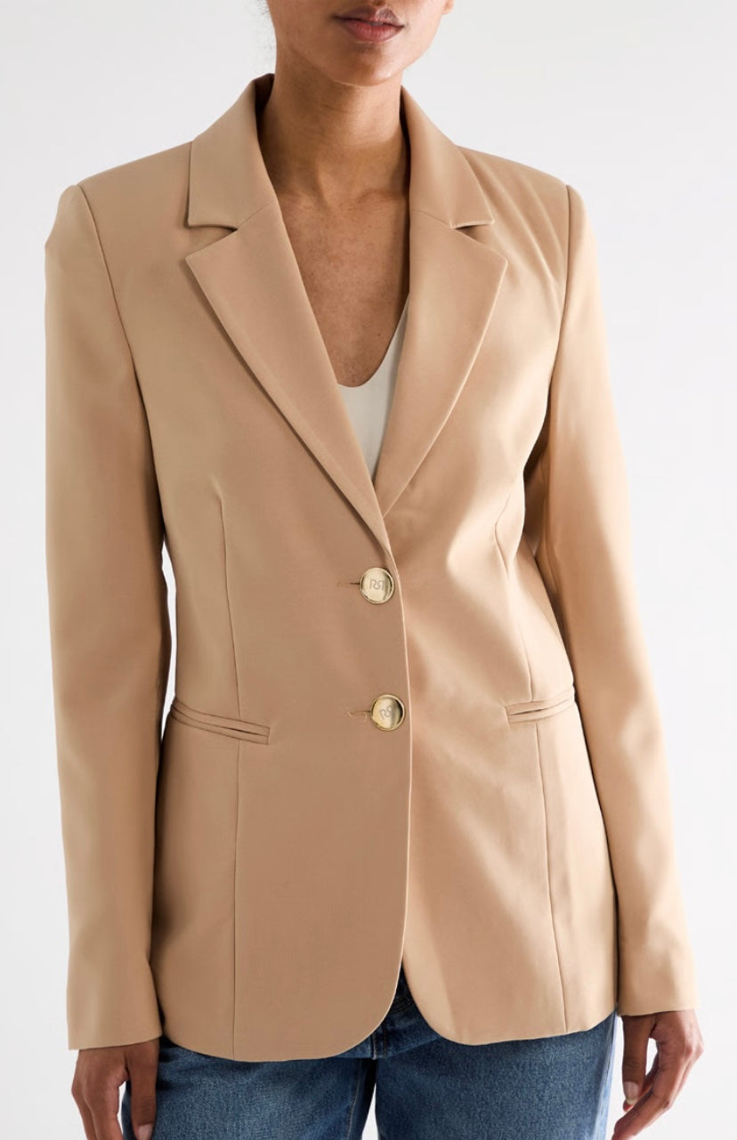 Blazer beige doux  - Coupe  Cintrée —Femme — Rinascimento