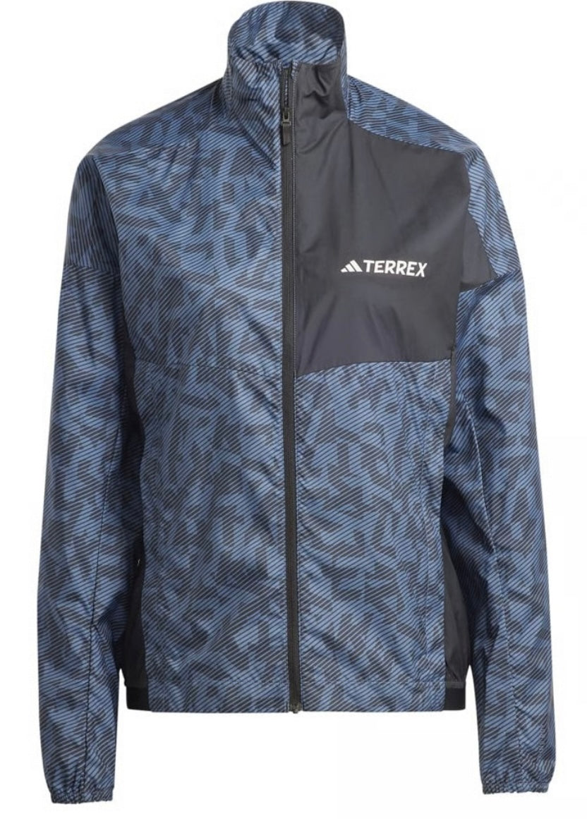 ADIDAS Coupe-vent de trail Terrex Running - Noir et bleu