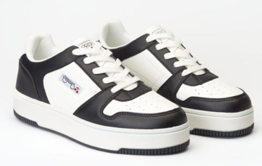 Le Temps des Cerises Baskets Marly blanches et noires