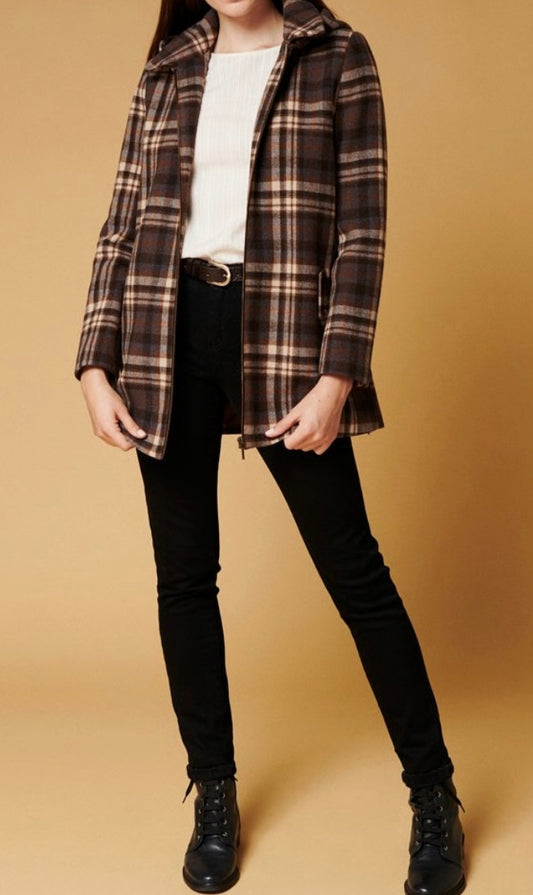 KARL MARC JOHN Manteau en laine Lachlan - Marron foncé