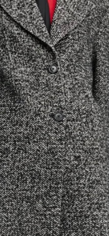 Manteau long noir chiné - Femme - Mango