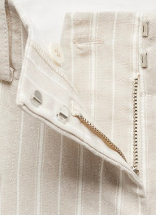 Pantalon droit à rayures - Femme- Mango