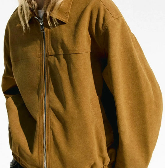 Veste zippée style décontractée - Ocre