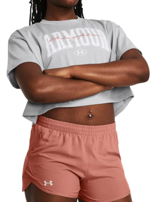 UNDER ARMOUR T-shirt cropped - Gris clair