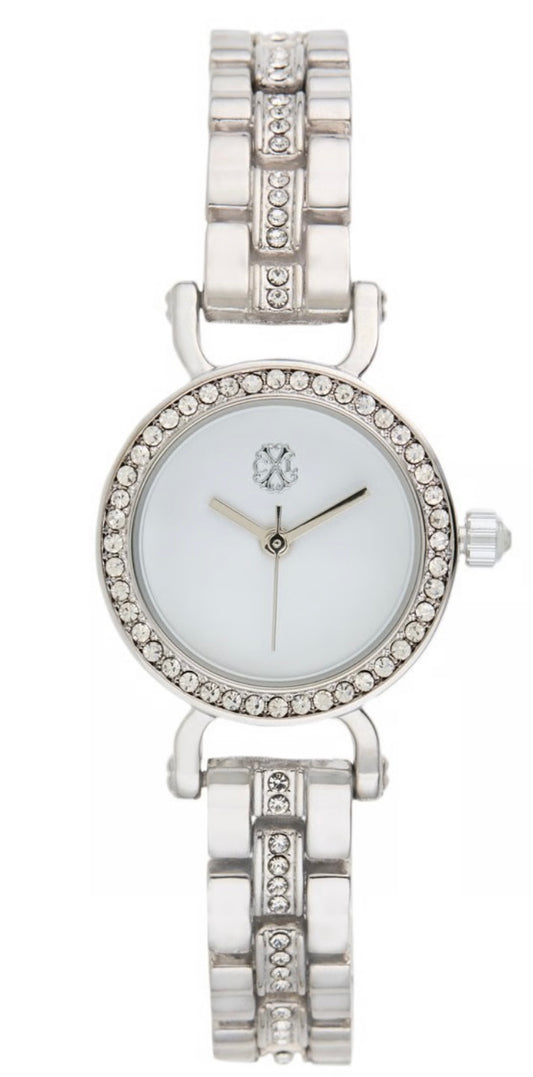 Montre à quartz en alliage - Argenté et blanc -Christian Lacroix