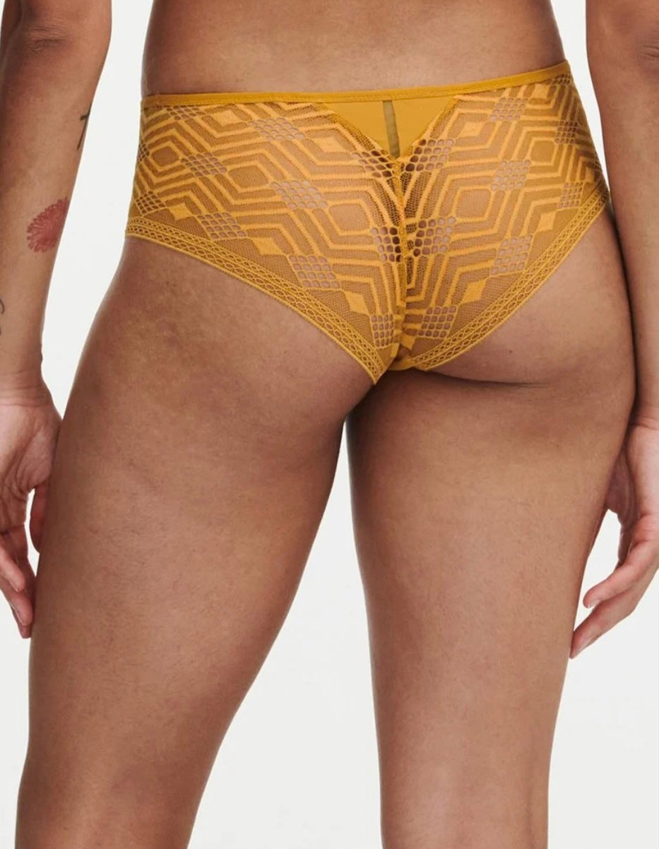 Passionata - Shorty en dentelle moutarde