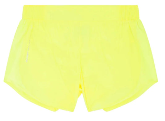 Short de sport jaune - nylon & élasthanne , taille élastique