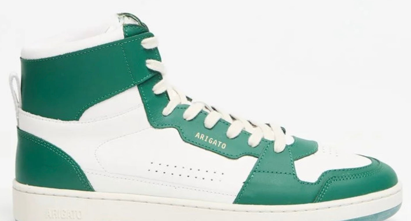 Baskets montantes blanc et vert - Femme - Axel Arigato