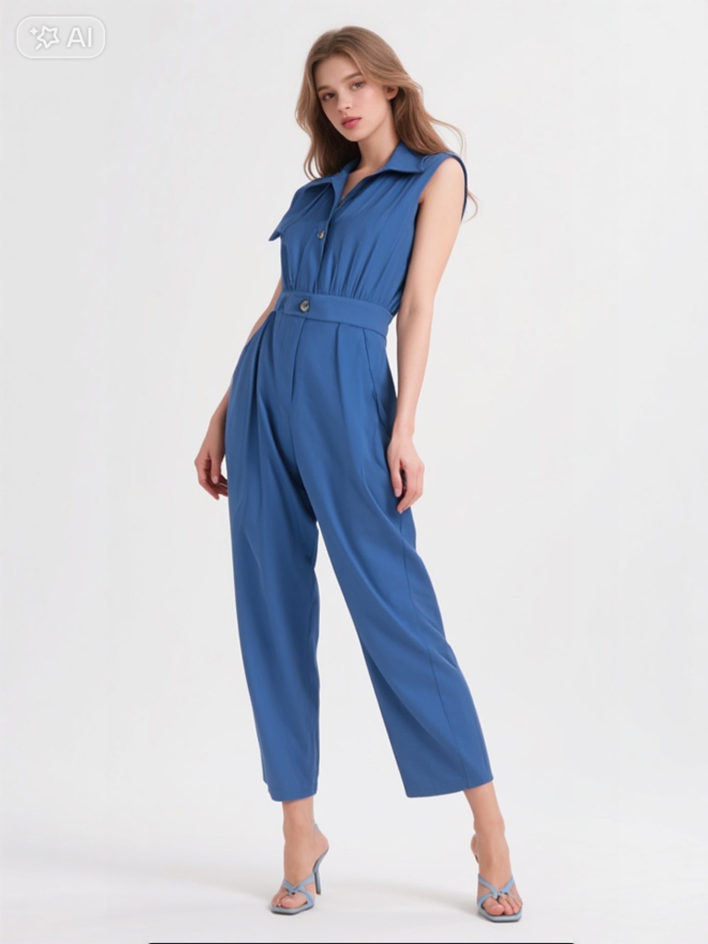 Combinaison bleu indigo 7/8 - sans manches - Marque Tryendol