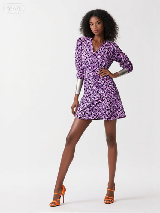 Robe droite Cerise Fuchsia